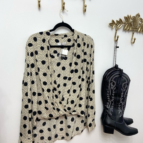 🆕MANGO Frenchy polka dot blouse S - Picture 4 of 6